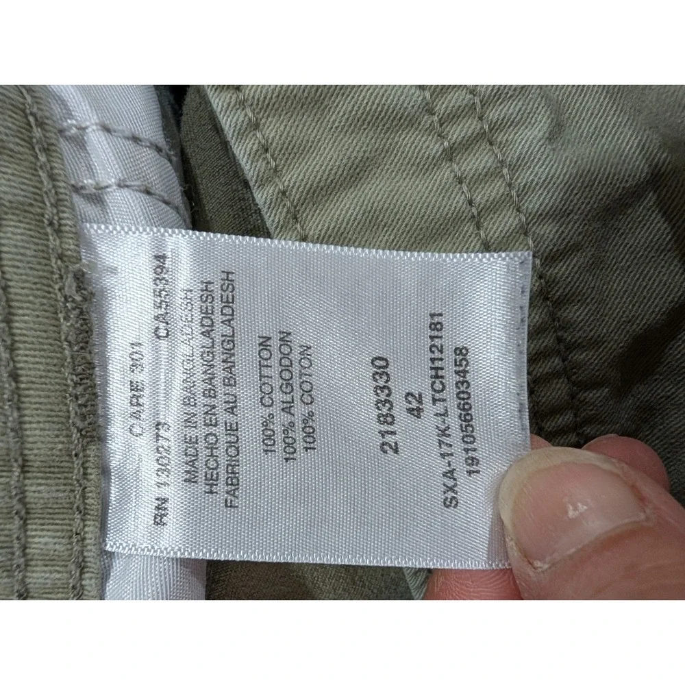 Lee Men's Loose‎ Fit Cargo Shorts Olive Drab Green Size 42